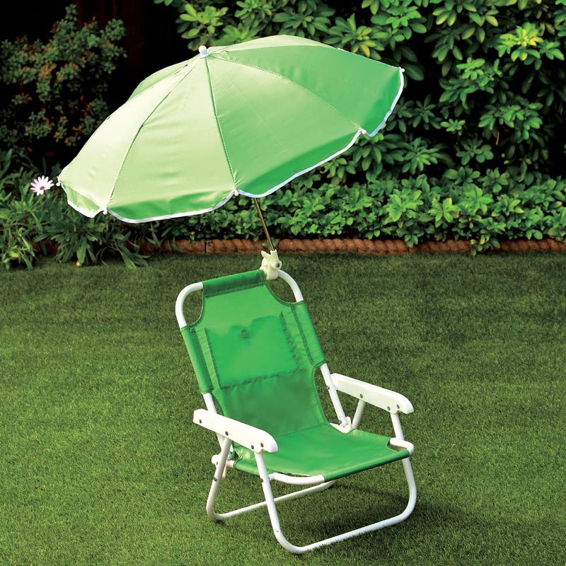 Chaise pliante avec parasol