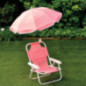 Chaise pliante avec parasol kids