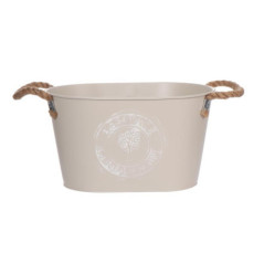 Pot ovale en metal decoratif