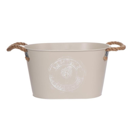 Pot ovale en metal decoratif