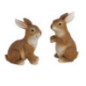 Lapin decoratif en resine x2