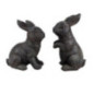 Lapin decoratif en resine x2