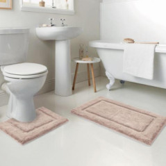 Lot x2 tapis bain beige