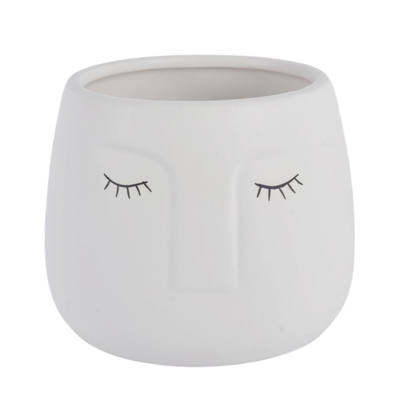 Pot visage 3d o12cm beige