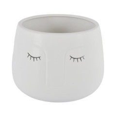 Pot visage 3d o20cm beige
