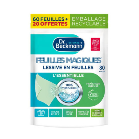 Lessive en feuilles x80