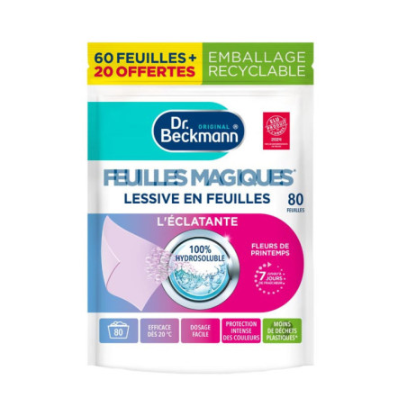 Lessive en feuilles x80
