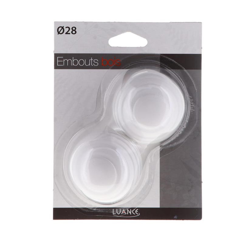 Embout galaxie x 2 d28 - blanc