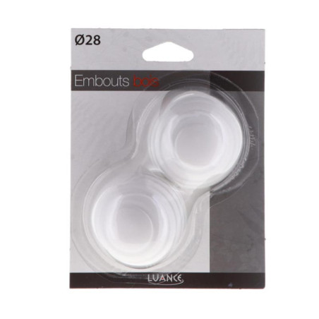 Embout galaxie x 2 d28 - blanc