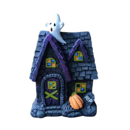 Maison halloween led h35cm 2 ass