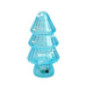 Sapin verre bleu led h16cm