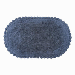 Tapis bain crochet gris