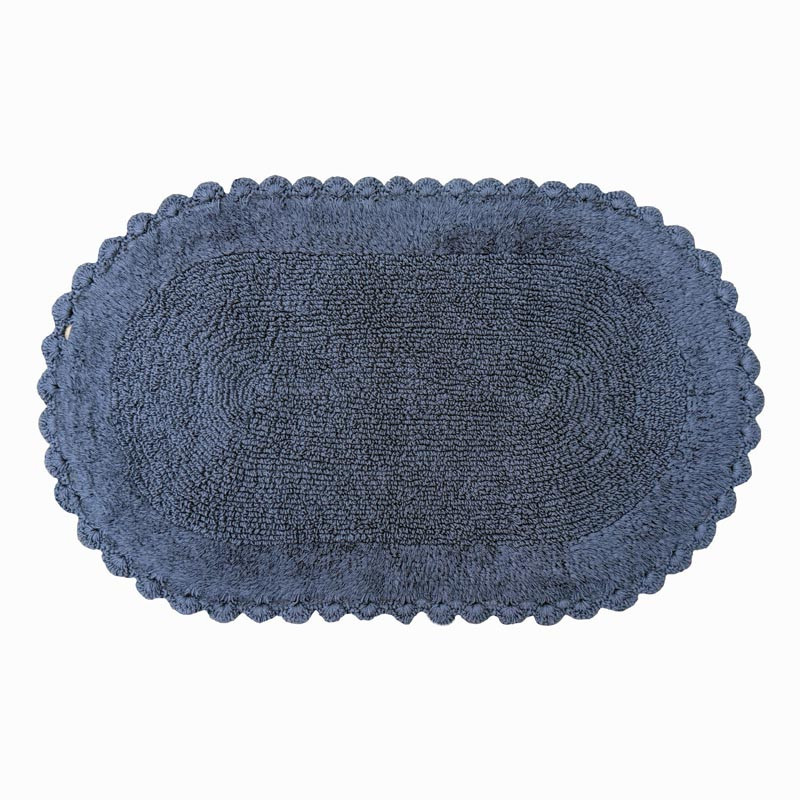 Tapis bain crochet gris
