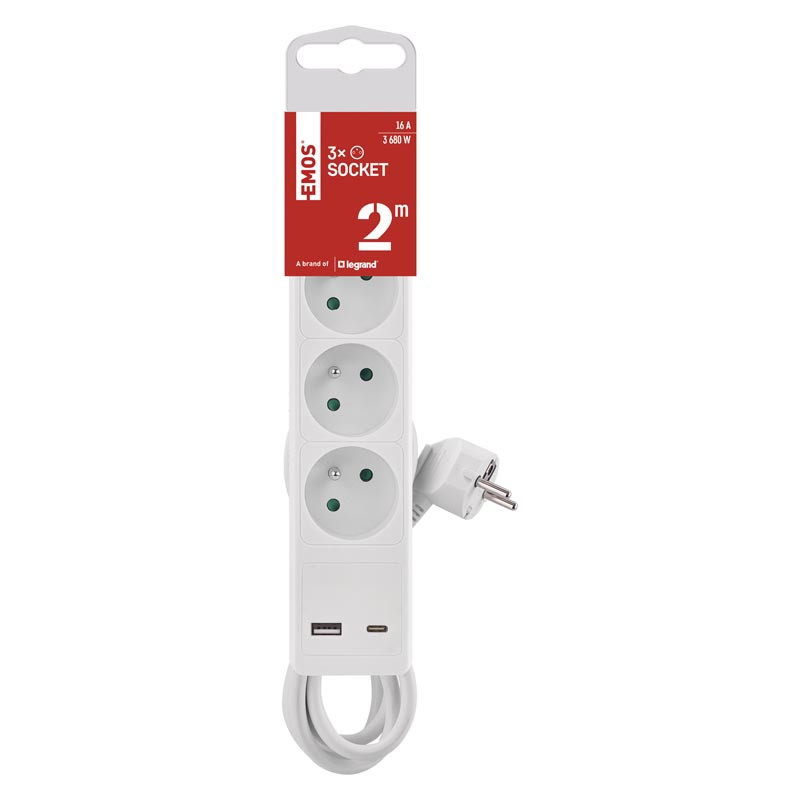 Multiprise 3 prises +1 usb