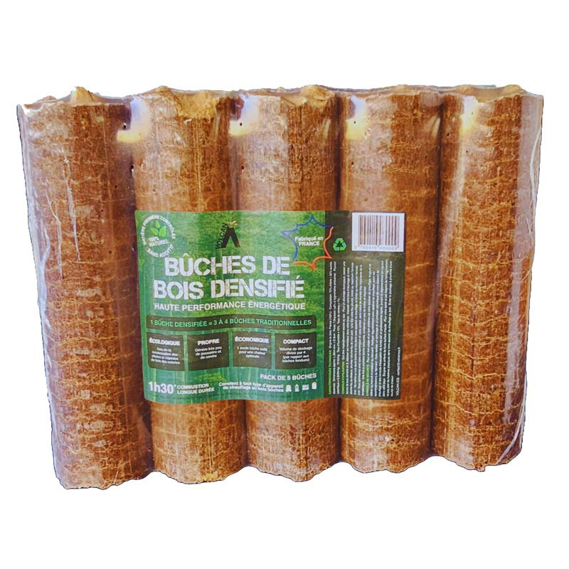 Lot x5 buches de bois densifie