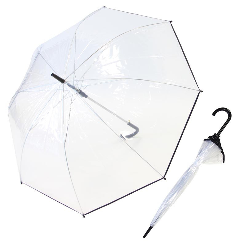 Parapluie long transparent