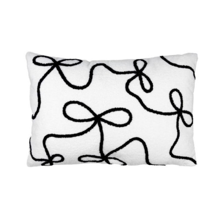 Coussin boucle nAuds noir 50x70c