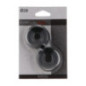Embout boule x 2 d28 - noir mat