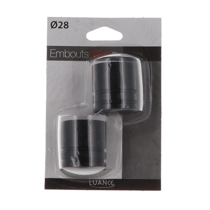 Embout bouchon x 2 d28 - noir ma