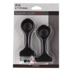 Support court x 2 d28 - noir mat