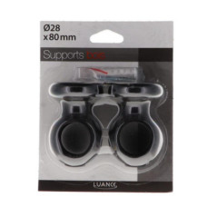 Support plafond x 2 d28 - noir m