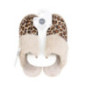 Mule leopard contour effet fourr