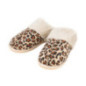 Mule leopard contour effet fourr
