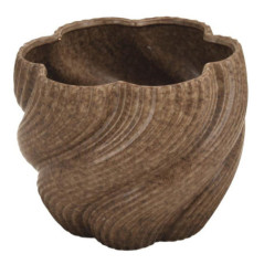 Cache pot deco vague marron o22c