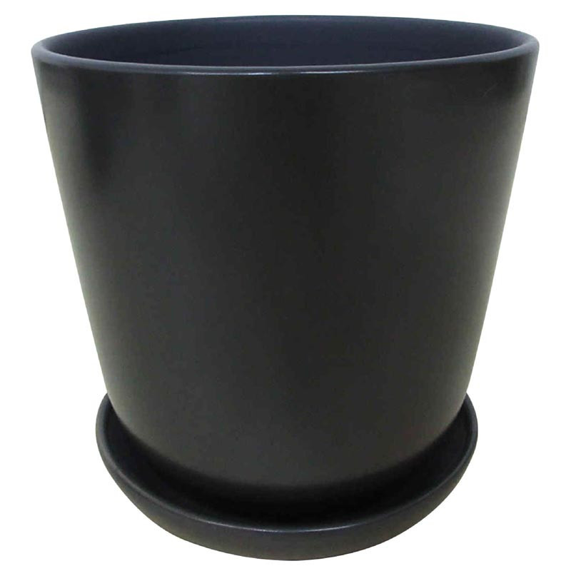 Pot ceramique avec soucoupe