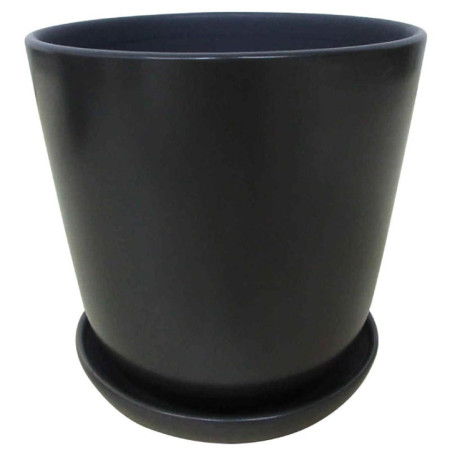 Pot ceram avec soucoupe pm