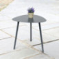 Table d'appoint forme galet gris