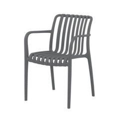 Fauteuil plastique romy gris