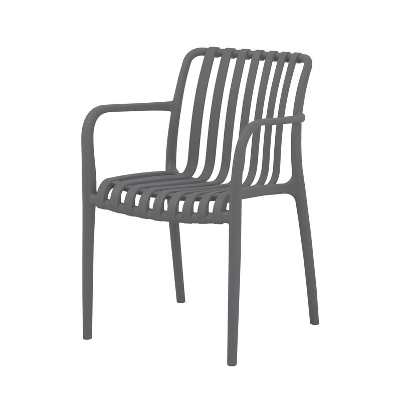 Fauteuil plastique romy gris