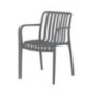 Fauteuil plastique romy gris