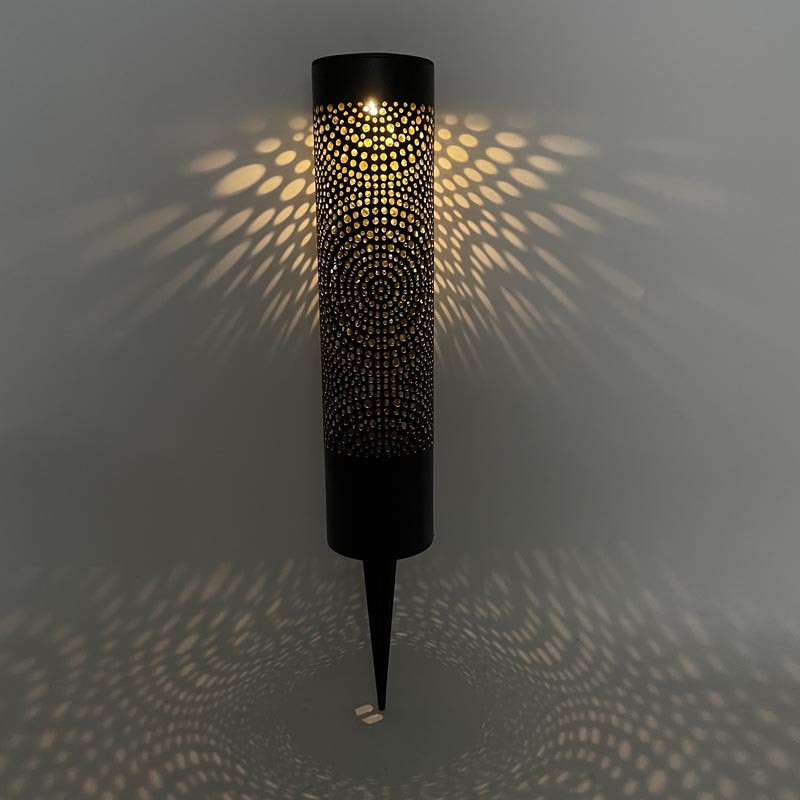 Piquet solaire noir motif rond