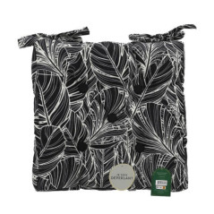 Coussin de chaise tropical noir