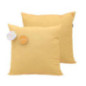 Coussin carre uni 43x43cm  jaune