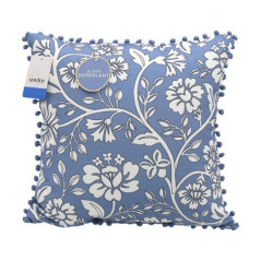 Coussin carre rustic 43x43cm ble