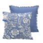 Coussin carre rustic bleu