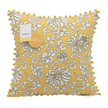 Coussin carre rustic jaune