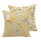Coussin carre rustic jaune