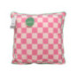 Coussin a carreaux ass rose/vert