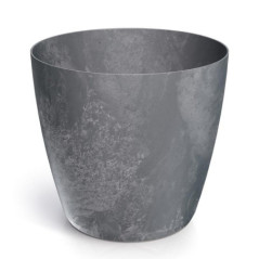 Pot effet beton gris fonce  o30c