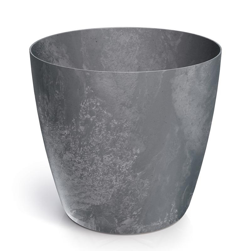Pot effet beton gris fonce  o30c