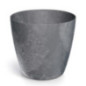 Pot effet beton gris fonce  o30c