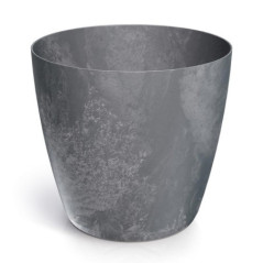 Pot effet beton gris fonce o18cm
