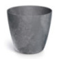 Pot effet beton gris fonce o18cm