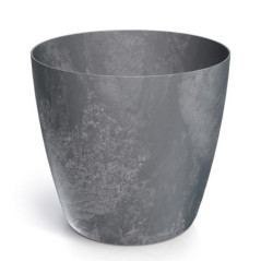 Pot effet beton gris fonce o24cm