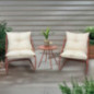 Set 3 pieces metal terracotta