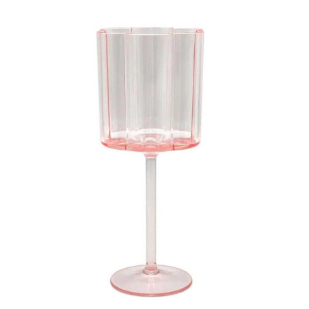 Verre a vin fleur plastique